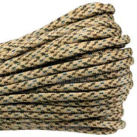 Atwood Rope 550 Paracord Braid (Camo Colors) Desert / 100 Feet Hank