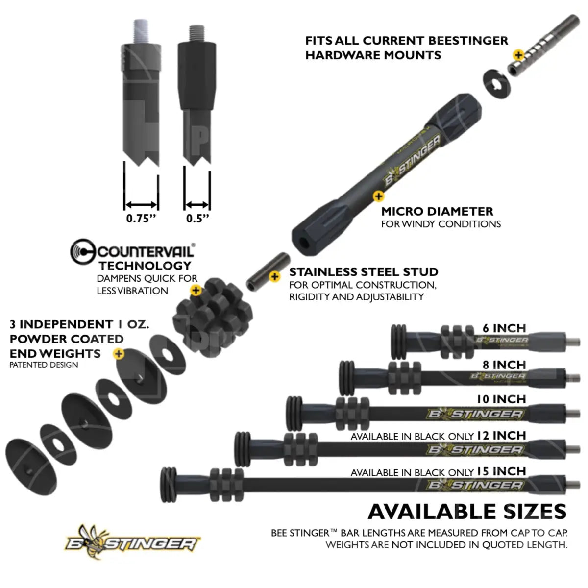 Bee Stinger MicroHex Stabiliser | Plusarrows