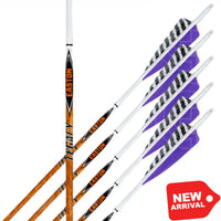 Easton Carbon Legacy Shield Cut Purple Feather Fletched Arrows (6 Pk) - 700 - Arrows Premade