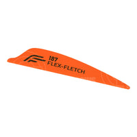 Fletch-Flex 187 Shield Cut Vanes Fluro Blaze Orange / 100 Pack Vanes
