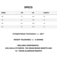 Gold Tip Force Carbon Shafts (12 Pk) Arrow