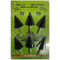 Kayuga Old School Single Bevel Broadheads (6 Pack) 150 Grain Broadhead