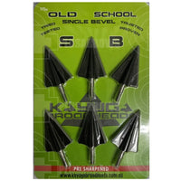 Kayuga Old School Single Bevel Broadheads (6 Pack) 175 Grain Broadhead