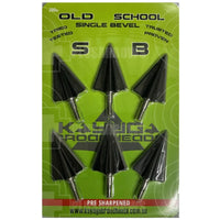 Kayuga Old School Single Bevel Broadheads (6 Pack) 200 Grain Broadhead
