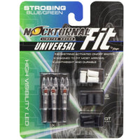 Nockturnal Universal Fit Strobing Lighted Nock (3Pk) Blue/green Nocks