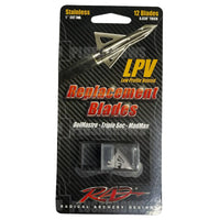 Rad Low Profile Replacement Blades (12 Pack) Lp Vented Broad Heads & Small Game Points