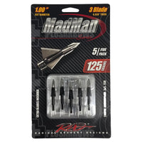 Rad Madman Lps Broadhead (5 Pack) 125 Grain Broad Heads & Small Game Points
