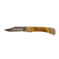 SICUT Traditional Stockman Folding Knife 5.0″ - Jigged Ox Bone - Folding Knife