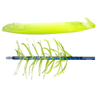 *Trueflight Spiral Flu Flu Feathers (Full Length) Chartreuse Feathers