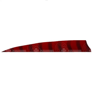 4.0 Barred Feathers Shield Cut (Rw) Red