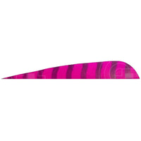 4.0” Parabolic Cut Barred Feathers (Rw) Pink / 12 Pack