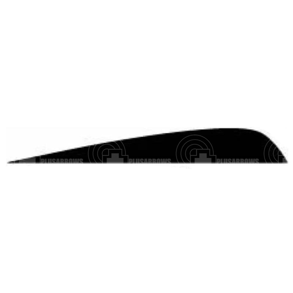 5.0” Parabolic Cut Feathers (Rw) Black / 12 Pack