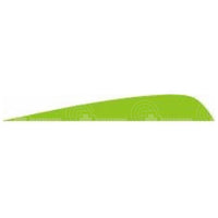 5.0” Parabolic Cut Feathers (Rw) Chartreuse / 12 Pack