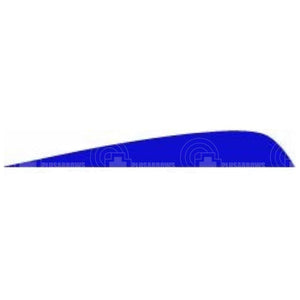 5.0” Parabolic Cut Feathers (Rw) Denim / 12 Pack