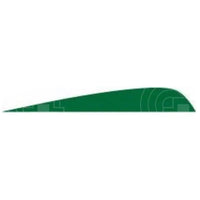 5.0” Parabolic Cut Feathers (Rw) Green / 12 Pack
