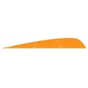 5.0” Parabolic Cut Feathers (Rw) Orange / 12 Pack