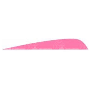 5.0” Parabolic Cut Feathers (Rw) Pink / 12 Pack