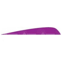 5.0” Parabolic Cut Feathers (Rw) Purple / 12 Pack
