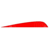 5.0” Parabolic Cut Feathers (Rw) Red / 12 Pack
