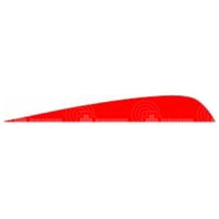 5.0” Parabolic Cut Feathers (Rw) Red / 12 Pack