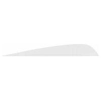 5.0” Parabolic Cut Feathers (Rw) White / 12 Pack
