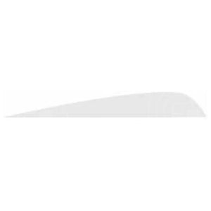 5.0” Parabolic Cut Feathers (Rw) White / 12 Pack