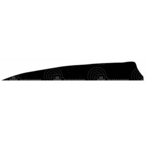 Gateway 4.0 Right Wing Shield Cut Feathers Black / 12 Pack Vanes And