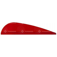 Aae Ep16 Plasti-Fletch Elite 1.75 Vanes Red / 24 Pack And Feathers