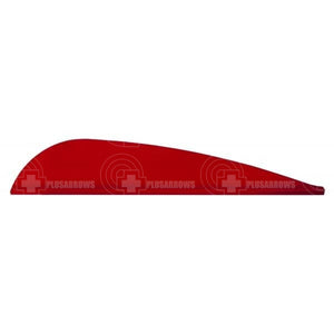 Aae Ep26 Plasti-Fletch Elite 2.6 Vanes Red / 24 Pack And Feathers