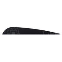 Aae Ep40 Plasti-Fletch Elite 3.8 Vanes Black / 24 Pack And Feathers
