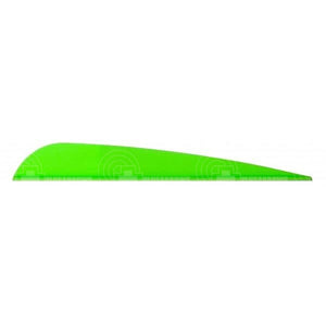 Aae Ep40 Plasti-Fletch Elite 3.8 Vanes Brite Green / 24 Pack And Feathers