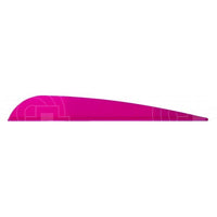 Aae Ep40 Plasti-Fletch Elite 3.8 Vanes Hot Pink / 24 Pack And Feathers
