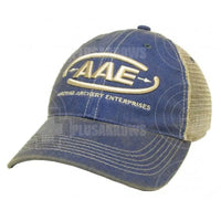 Aae Logo Caps Legacy Trucker Blue W/tan Adhesives
