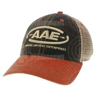 Aae Logo Caps Legacy Trucker Orange & Black W/tan Adhesives
