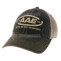 Aae Logo Caps Legacy Trucker Black W/tan Adhesives
