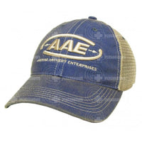 Aae Logo Caps Legacy Trucker Blue W/tan Adhesives
