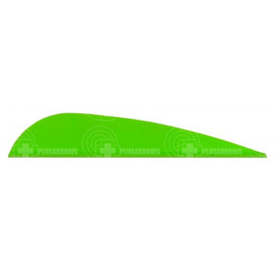 Aae Trad 26 Plasti-Fletch Elite 2.6 Vanes (50 Pack) Bright Green