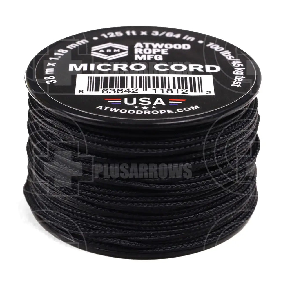 Atwood Micro Cord Braid (125 Feet) Black Paracord