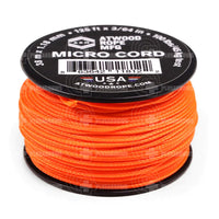 Atwood Micro Cord Braid (125 Feet) Neon Orange Paracord