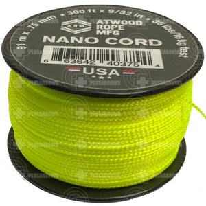 Atwood Nano Cord (300 Feet) Neon Yellow Paracord