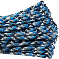 Atwood Rope 550 Paracord Braid (Camo Colors) Blue Camo / 100 Feet Hank
