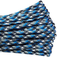 Atwood Rope 550 Paracord Braid (Camo Colors) Blue Camo / 100 Feet Hank