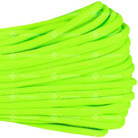 Atwood Rope 550 Paracord Braid (Solid Colours) Neon Green / 100 Feet Hank