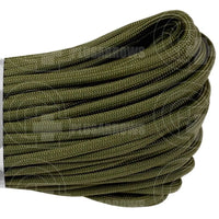 Atwood Rope 550 Paracord Braid (Solid Colours) Olive Drab / 100 Feet Hank
