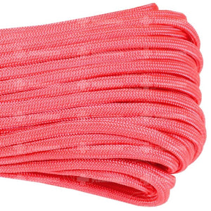Atwood Rope 550 Paracord Braid (Solid Colours) Pink / 100 Feet Hank