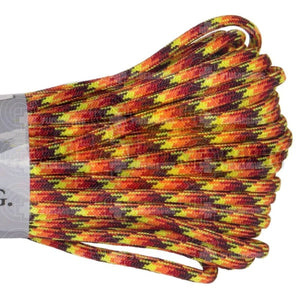 Atwood Rope 550 Paracord Hank (Multi Colour Patterns) Fireball / 100 Feet