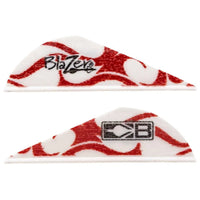 Bohning Blazer 2 True Colour Vanes (24 Pack) Red And White Flame Feathers
