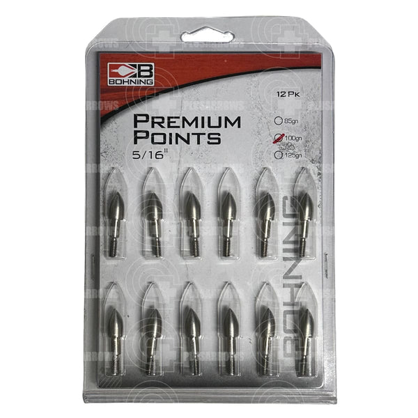 Bohning Premium Screw In Field Point (12 Pack) Arrow