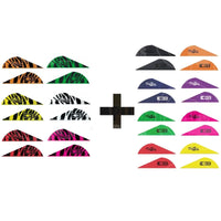 Bohning Tiger Blazer Vanes Two Colour Choice 36 Pack (12 + 24)
