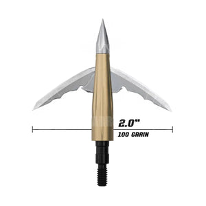 Bowmar Beast Mechanical Broadhead 2.0” / 100 Grain Broad Heads & Small Game Points